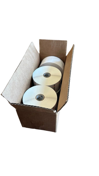 ULTRA REMOVABLE Adhesive -               Plain White Labels (Box of 5 rolls)