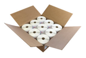 PERMANENT Adhesive  - Plain White Labels (Box of 5 rolls)